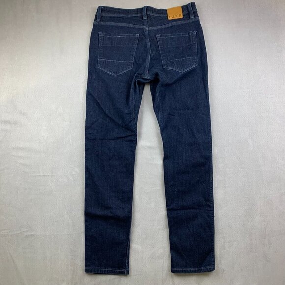 DU/ER Mens Pants 32 Blue Jeans L2X Slim Fit Stretch Performance Denim 32x30.5 - Picture 12 of 14